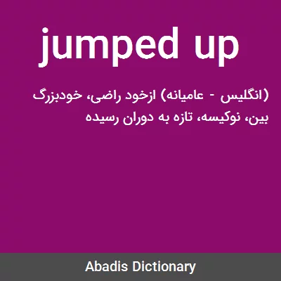 معنی jumped up